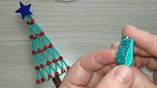 Елка своими руками из фоамирана / Новогодние игрушки на елку / Christmas ornament / Foamiran