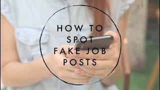 How To Spot Fake Job Posts | The Careers Portal