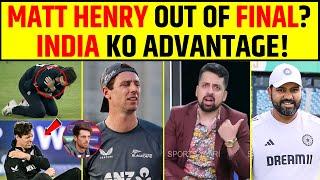 MATT HENRY OUT OF FINAL? TEAM INDIA KO ADVANTAGE! IND VS NZ CT FINAL #indvsnz #championstrophy2025