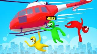 HOLD ON To The HELICOPTER Or LOSE! (Gang Beasts)