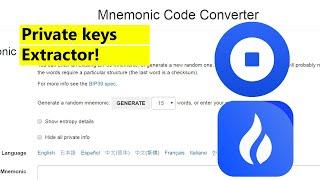 Extract Private Keys from Coinbase Wallet, Huobi Wallet in 5 minutes
