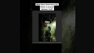 Photoshop Ai completes: Splinter Cell: Chaos Theory Cover Art [Generative Fill]