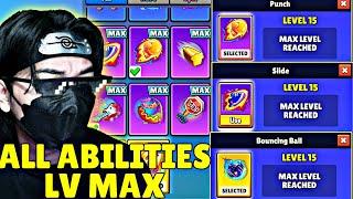 REVIEW ALL ABILITIES LV MAX AT STUMBLE GUYS VERSION 0.75  ALL EMOTE BECOME OPER POWER?
