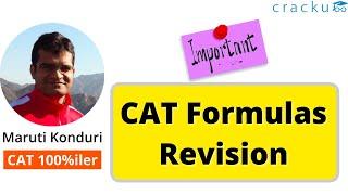CAT Exam Special  Live - CAT Formulas Revision by Maruti Sir (CAT 100%ler)