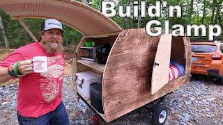 Tiny Glamper Camper Build and Camping - Glamping Build Challenge Vs. @ModernSelfReliance