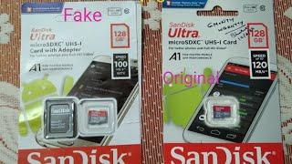 Sandisk 128 GB SD Card Fake vs Original