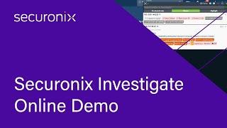 Securonix Investigate In Action