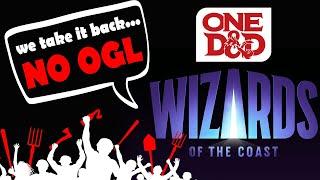 BREAKING NEWS: WOTC Reverses Course, No OGL for One D&D