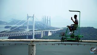 Insane Japanese Sky Cycle Roller Coaster Bike Ride Brazilian Park Washuzan Highland