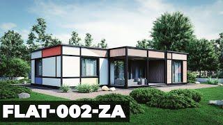 Проект одноэтажного дома FLAT-002-ZA // Архитектор Збаровский Антон