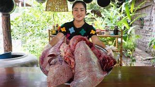 Countryside Life TV: Yummy beef lungs curry cooking - Beef lungs recipe