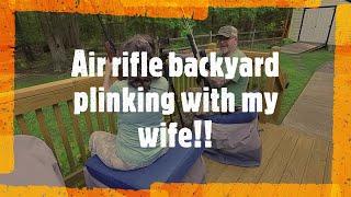 Air rifle Backyard plinking with the wife!! #beaman #weihrauch #airrifleshooting
