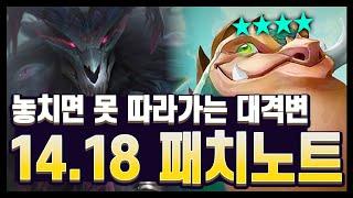 【패치노트】1코 4성이 생겨..? 롤체 인생 최대의 대격변 패치입니다.. 14.18 김루윈의 패치 읽어주는 남자 (롤토체스 시즌12)