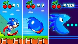 Super Mario Bros. but Cherry Makes Sonic Become SONIC PACMAN