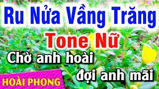 Karaoke Ru Nửa Vầng Trăng Tone Nữ (C#m) Nhạc Sống Dể Hát | Hoài Phong Organ