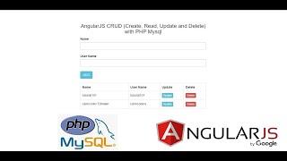AngularJS CRUD (Create, Read, Update and Delete) with PHP Mysql