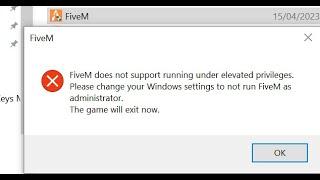 COMO RESOLVER ERROR FIVEM (FiveM does not support running under elevated privileges.)