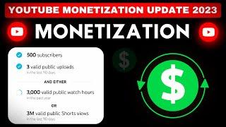 YouTube Monetization  Update 2023 (Full Process)