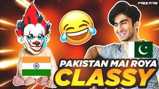 CLASSY FREE FIRE CRIED IN PAKISTAN SERVER DURING LIVE STREAM  | PAK VS IND FREE FIRE