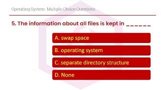 Computer Science MCQ'S - Top Operating Systems MCQs | operating systems mcq questions with answers