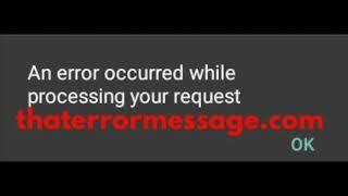 An error occurred while processing your request (Econet)