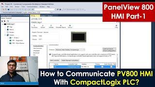 How to communicate Panelview 800 HMI with CompactLogix PLC Controllers via Ethernet? 2711R-T7T|HMI#1