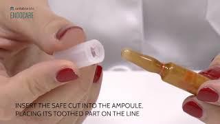 HOW TO OPEN AMPOULES SAFE CUT ENDOCARE SPF30