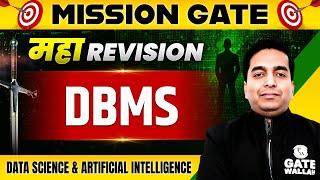 DBMS One Shot | Maha Revision | Data Science and Artificial Intelligence | GATE 2024 Preparation
