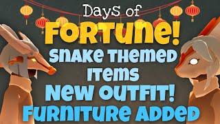 [BETA] Days of Fortune 2025 - IGC Outfit, Snake Items Dyed + New Furniture Showcase Sky Beta Update