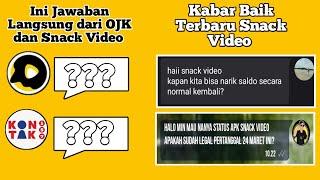 Kabar terbaru snack video langsung dari OJK | Kapan event snack video kembali normal