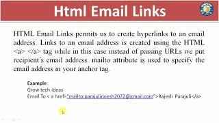 Html Email Links | How can you make an Email link in html web page | Hyperlink Email link