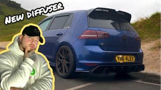 GOLF 7R GETS NEW DIFFUSER AND MAGNET NUMBER PLATES!!