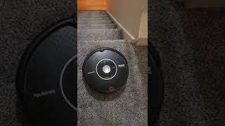 vacuum robot falling down the Stairs #ChickenRobotED209 #RobocopIRL #funny