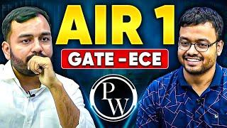 AIR 1 in GATE ECE | Job के साथ मेहनत कर मिली सफलता | GATE 2024 Results