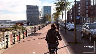 Cycling from west to east Amsterdam