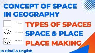 Concept of Space in Geography | Types of Spaces | Space & Place | Place Making | In English & Hindi