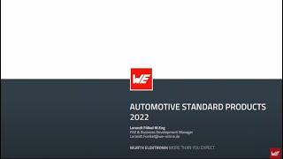 Würth Elektronik Webinar: EMC components for automotive application