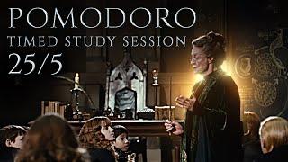  Study Session with Mcgonagall | Pomodoro 25/5 Timer Harry Potter inspired Ambience for Study 