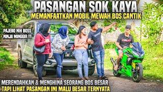 PASANGAN SOK KAYA MEMANFAATKAN MOBIL MEWAH BOS CANTIK !! Tapi lihat pasangan ini malu besar ...