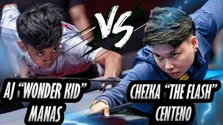 WORLD CHAMPION! | CHEZKA "THE FLASH" CENTENO 2023 CHAMPION 10BALLS WPA VS AJ MANAS JUNIOR OPEN CHAMP