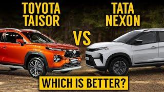 Toyota Taisor Vs Tata Nexon | Taisor V vs Nexon Creative+S | Nexon 2024 vs toyota taisor 2024