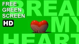 FREE HD Green Screen BROKEN HEART MILLION PIECES