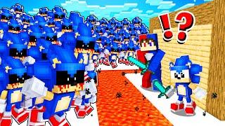 ¡10,000 Sonic.Exe Vs La Casa Más Segura De Minecraft! 