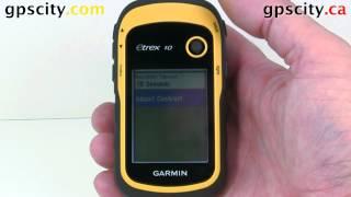 Display Setup Menu of the Garmin eTrex 10 with GPSCity