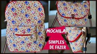 Mochila simples de  fazer o  passo a passo (DIY) Rosamutuca