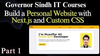 How to Create a Website using Next.js and Custom CSS | Learn to Build a Personal Site