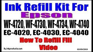 Ink Refill Kit For Epson WF 4720, WF 4730, WF 4734, WF 4740,  EC 4020, EC 4030, EC 4040, Printers