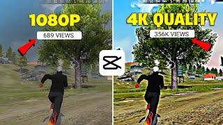 Trending 4K Quality Free Fire Video Editing | How To Increase Free Fire Video Quality | Capcut Edit