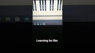 learning how to play a piano be like: