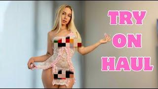 [4k] Try on Haul - Shy Transparent clothing with LOLA [2024] no bra